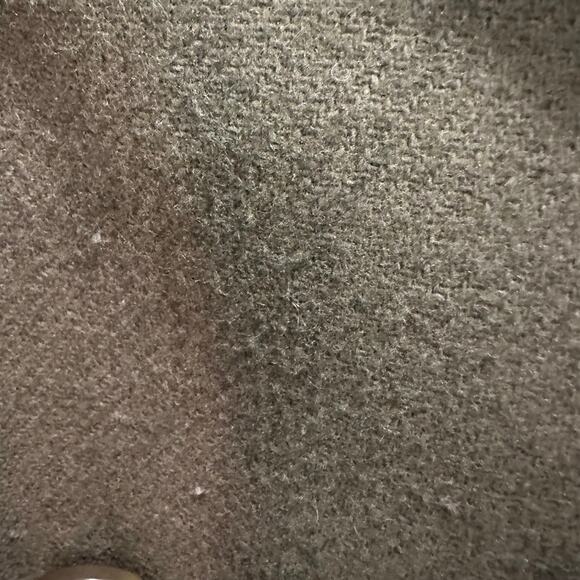 J.Crew Early 2000s Green Wool Tweed Pea Coat Faux Fur Collar Rare Heritage 0 - Picture 8 of 11